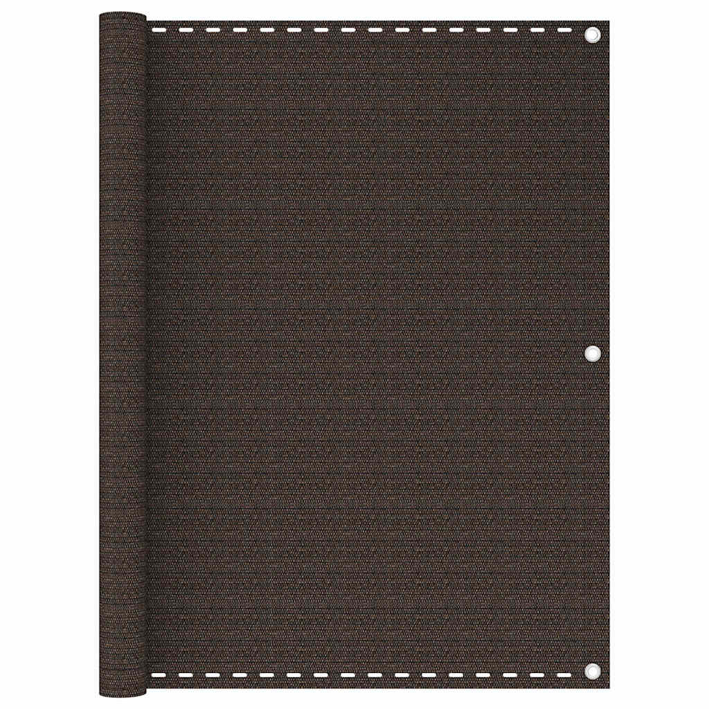 Vidaxl balkonscherm 120x600 cm hdpe bruin
