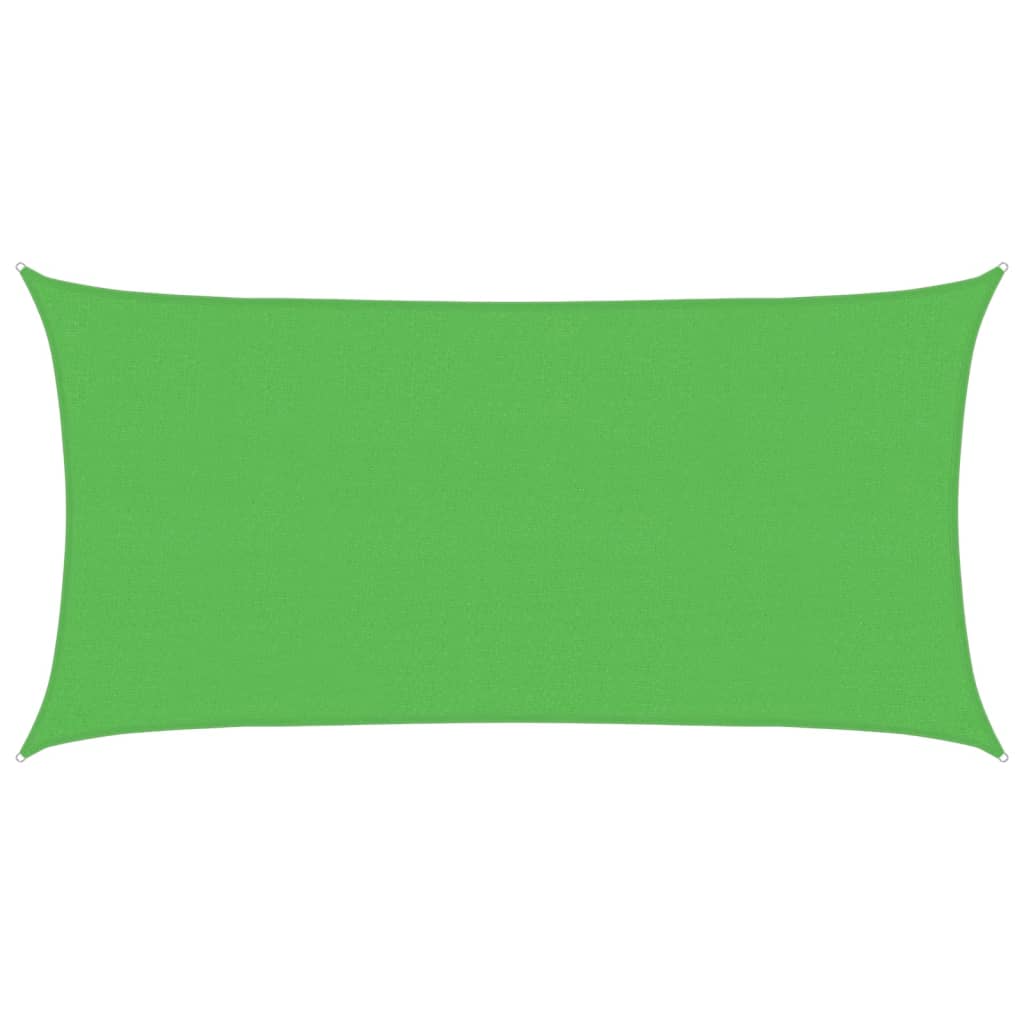 Vidaxl zonnezeil rectangular 160 g m² 2.5x5 m hdpe verde claro