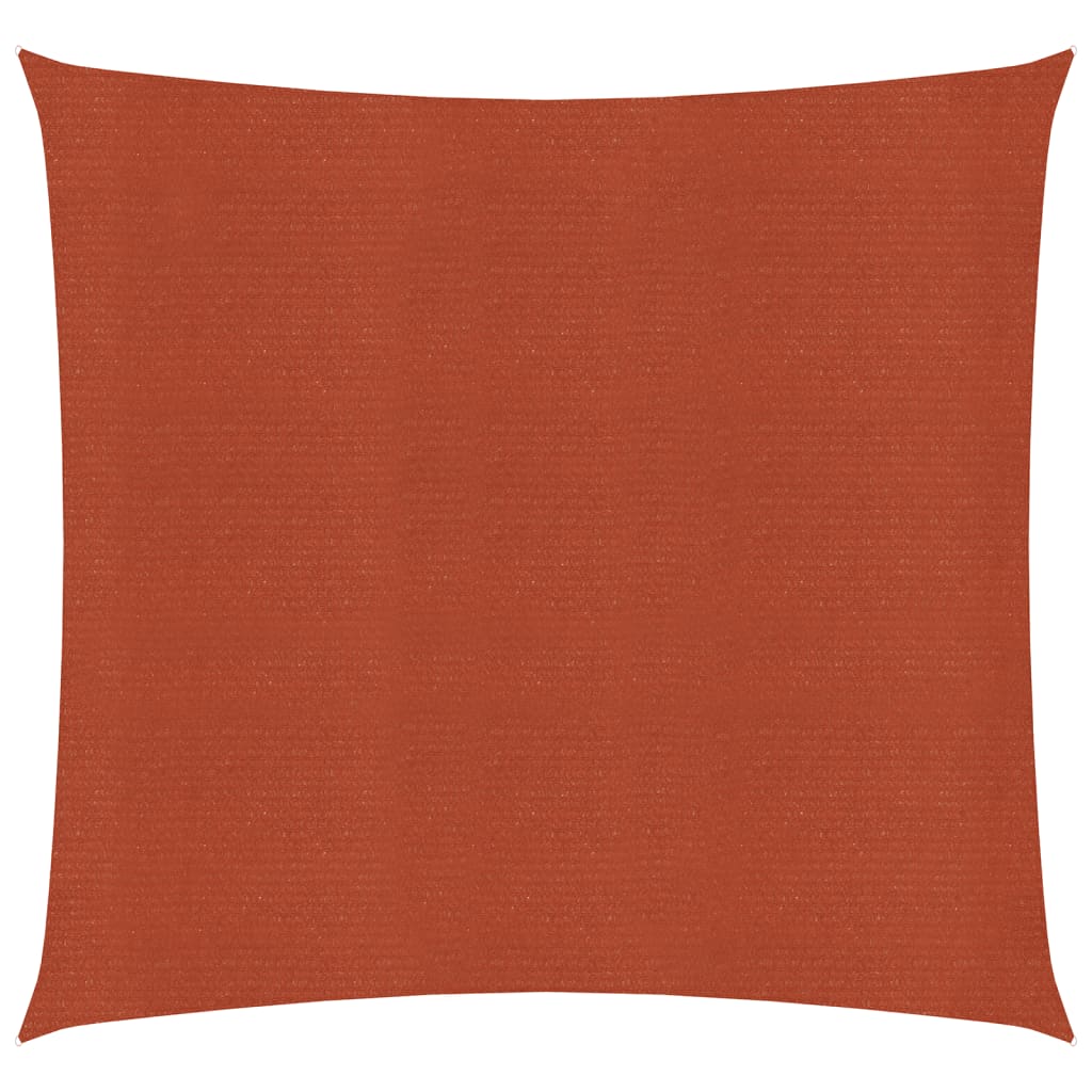 Vidaxl Zonnezeil 160 g m² kvadrat 3,6x3,6 m hdpe terracotta farvet