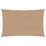 Vidaxl zonnezeil 160 g m² 3x5 m hdpe taupe