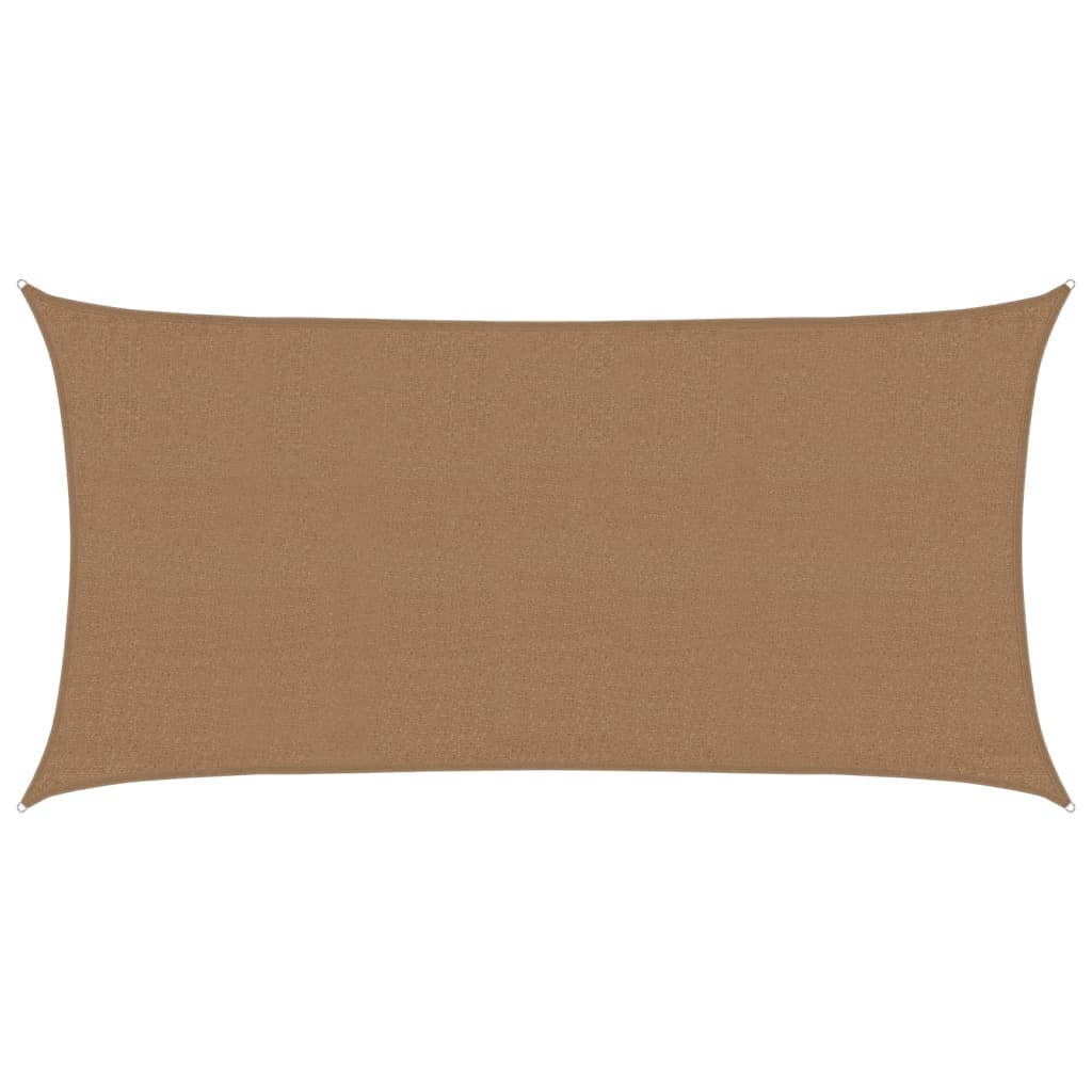 Vidaxl zonnenzeechen 160 g m² 3x6 m hdpe taupe