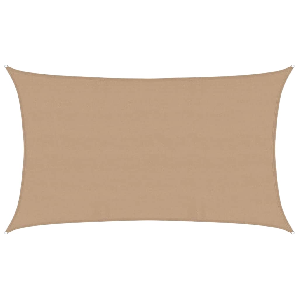 Vidaxl zonnezeil 160 g m² 5x8 m hdpe taupe