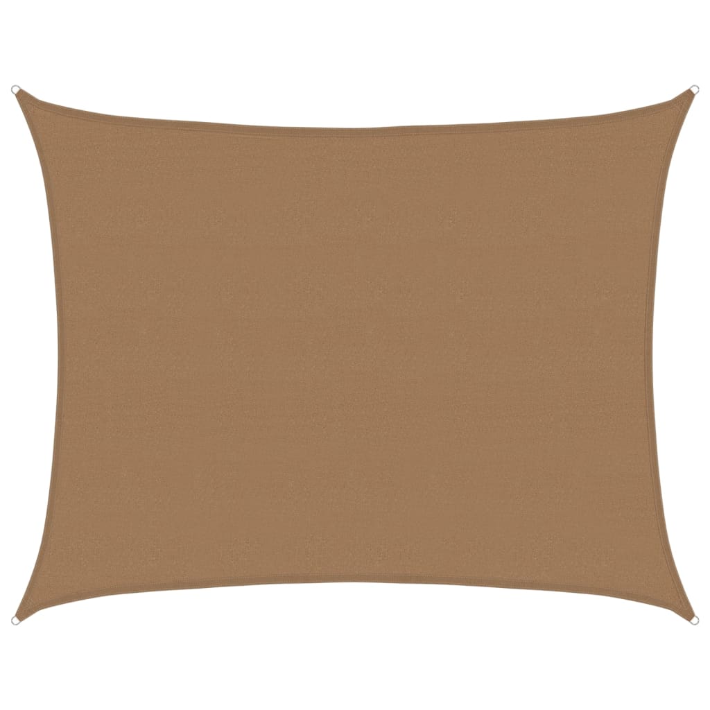 Vidaxl zonnezeil 160 g m² 6x7 m hdpe taupe