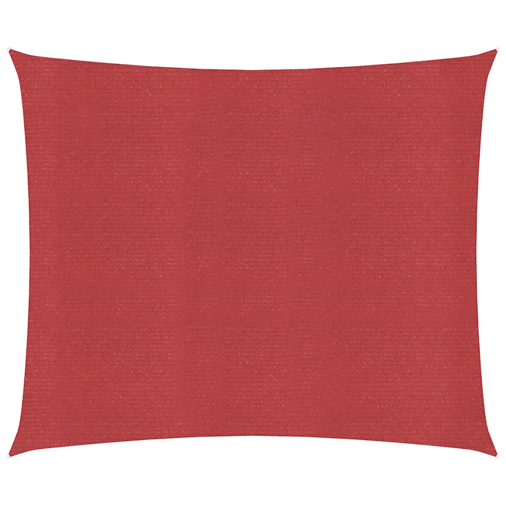 Vidaxl zonnezeil 160 g m² 6x6 m hdpe rood