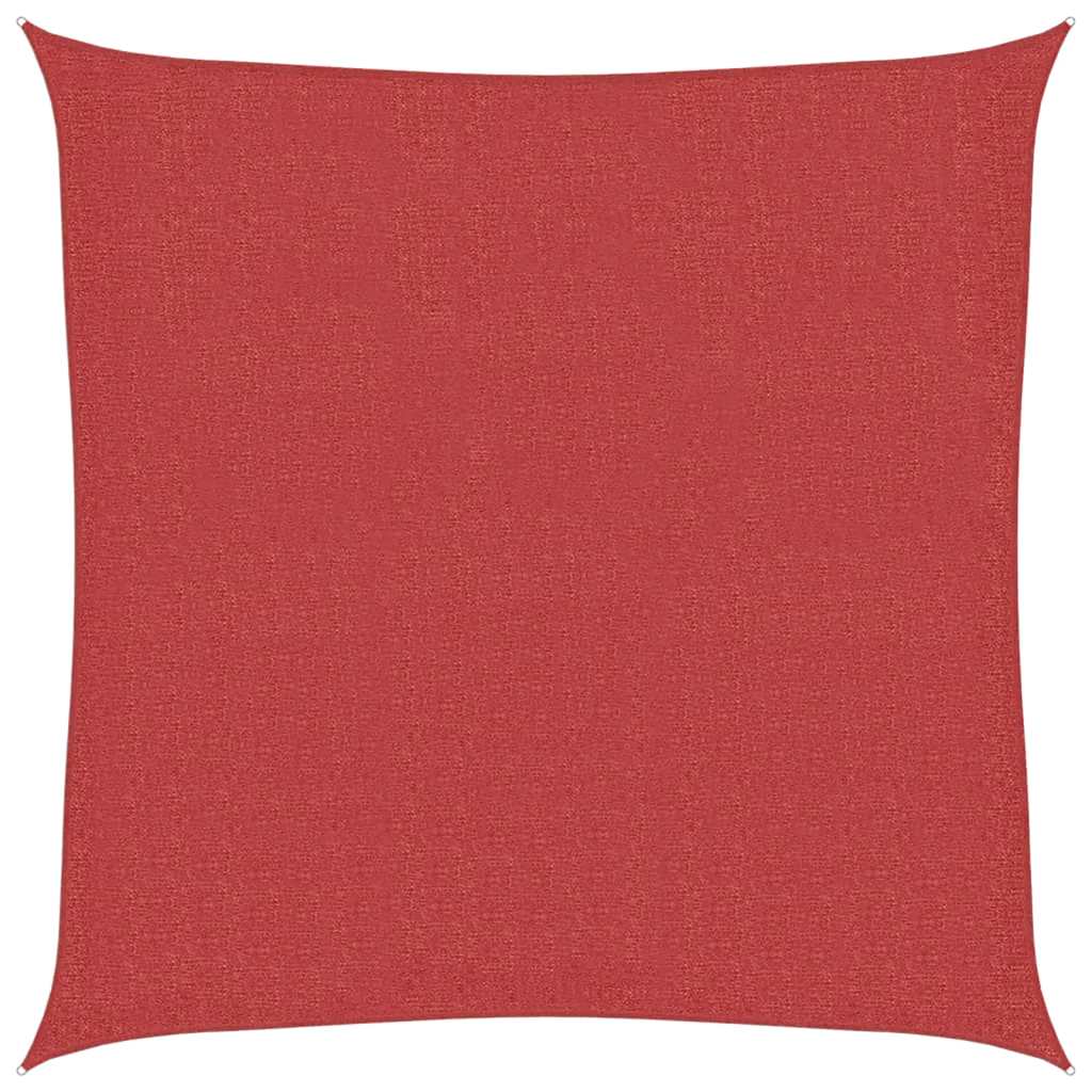 Vidaxl zonnezeil 160 g m² 7x7 m hdpe rood