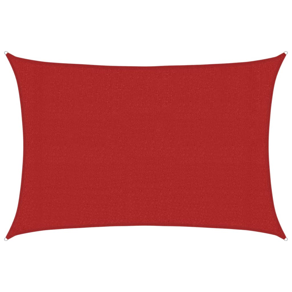 Vidaxl Zonnenzeechen 160 g m² 3x4 m HDE Rot