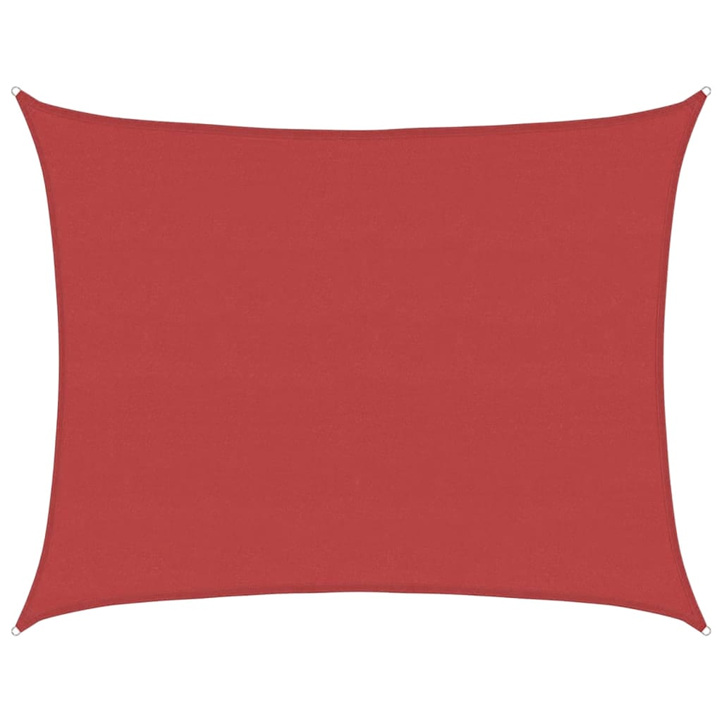 Vidaxl zonnezeil 160 g m² 6x7 m hdpe rood