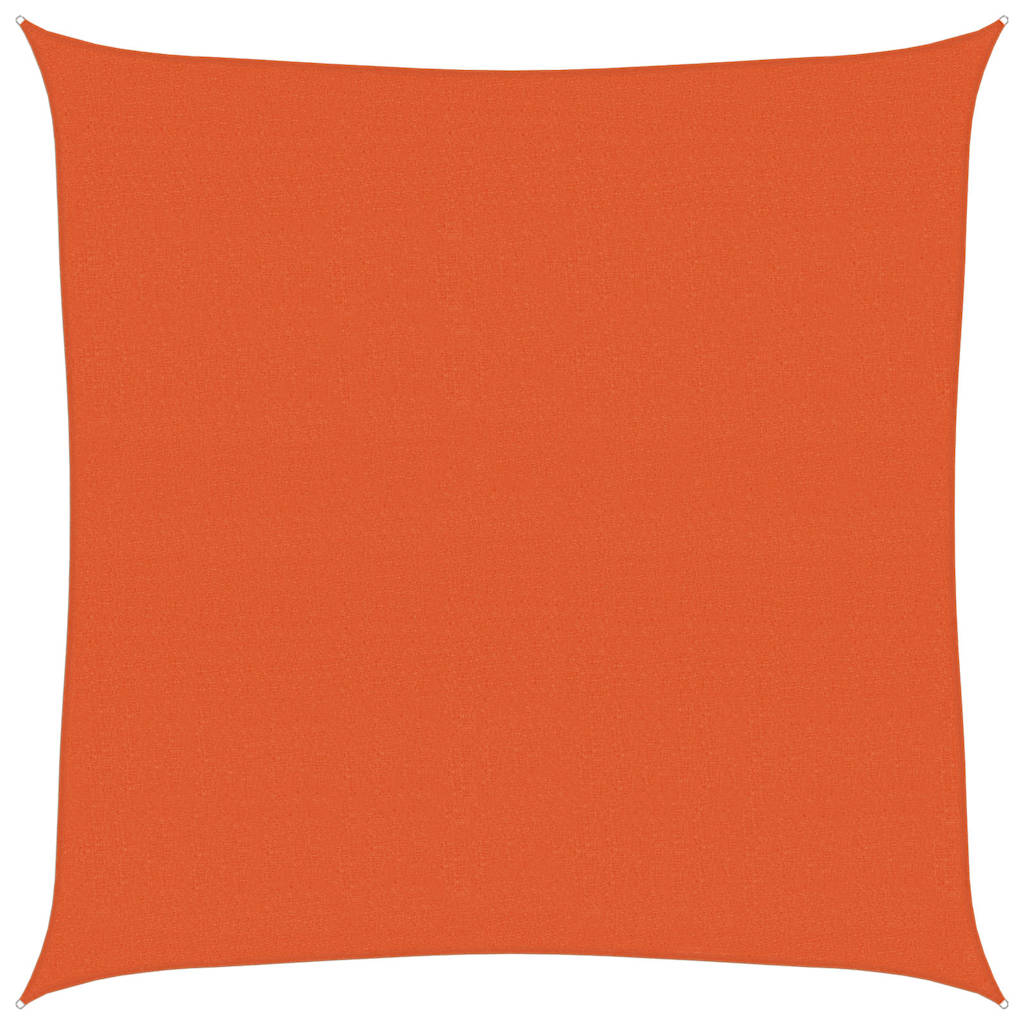 Vidaxl zonnezeil 160 g m² vierkant 6x6 m hdpe oranje