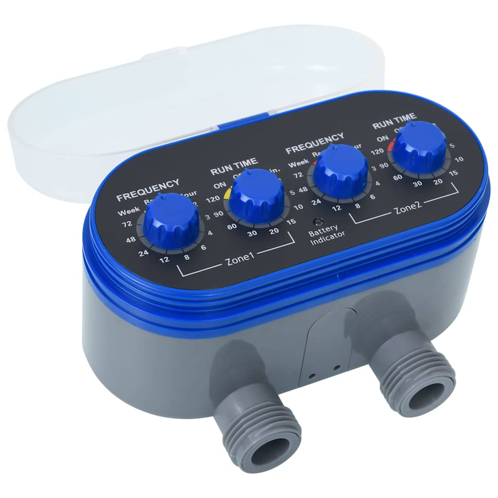 Vidaxl watertimer met dubbele uitgang en kogelkranen