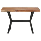 Vidaxl eettafel 120x60x75 cm massief hout met honingkleurige afwerking
