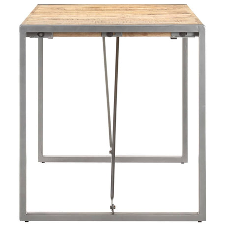 Vidaxl eettafel 160x80x75 cm massief ruw mangohout