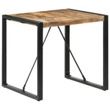 Vidaxl eettafel 80x80x75 cm ruw mangohout