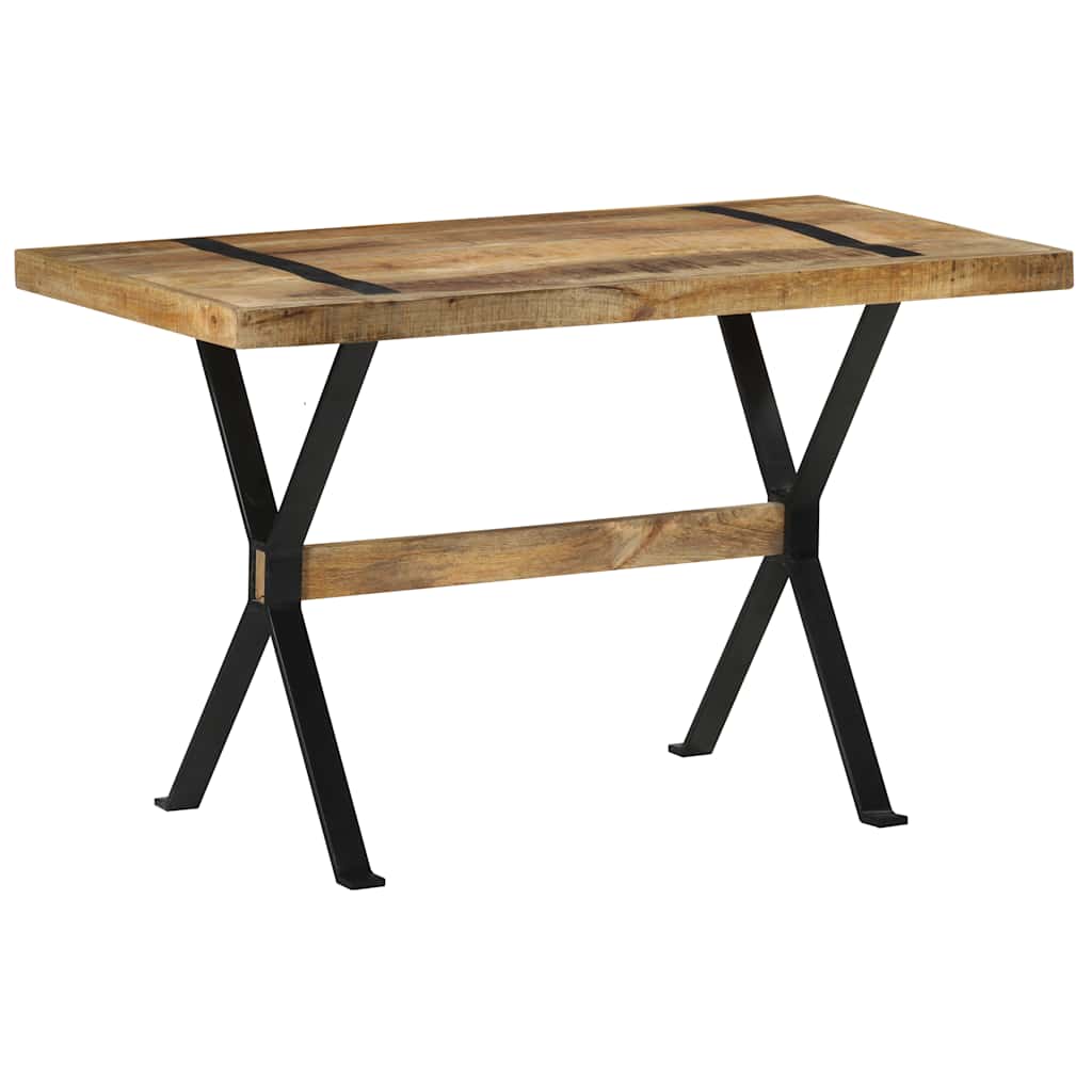 Vidaxl eettafel 120x60x76 cm ruw mangohout