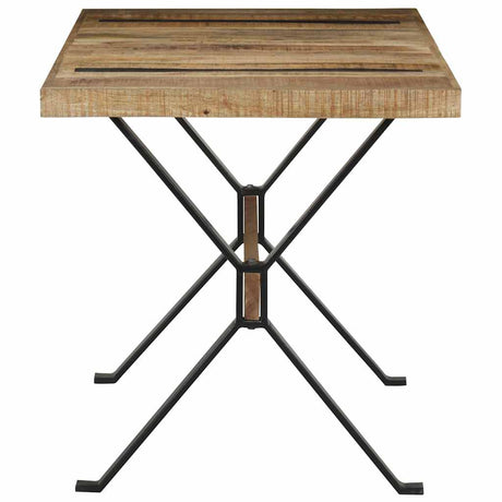 Vidaxl eettafel 140x70x76 cm ruw mangohout