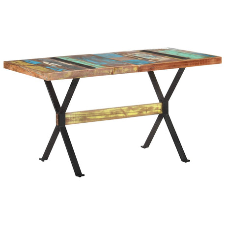 Vidaxl eettafel 140x70x76 cm massief gerecycled hout