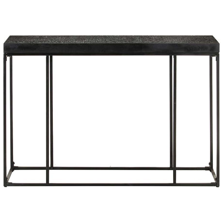 Vidaxl wandtafel 110x35x76 cm massief acaciahout en mangohout zwart
