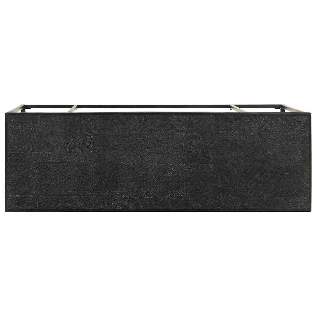 Vidaxl wandtafel 110x35x76 cm massief acaciahout en mangohout zwart