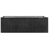Vidaxl wandtafel 110x35x76 cm massief acaciahout en mangohout zwart