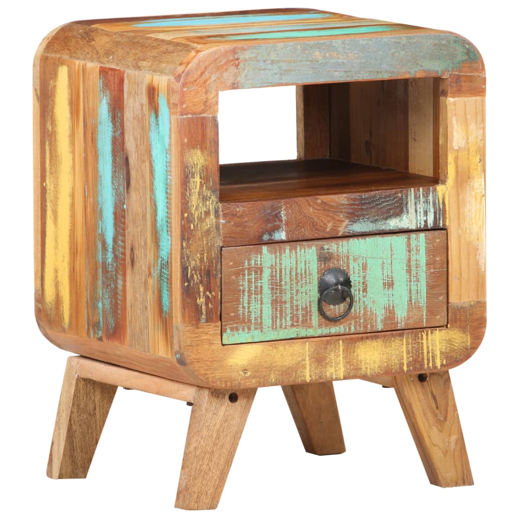 Vidaxl nachtkastje 30x30x41 cm massief gerecycled hout