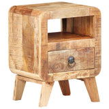Vidaxl nachtkastje 30x30x41 cm ruw mangohout