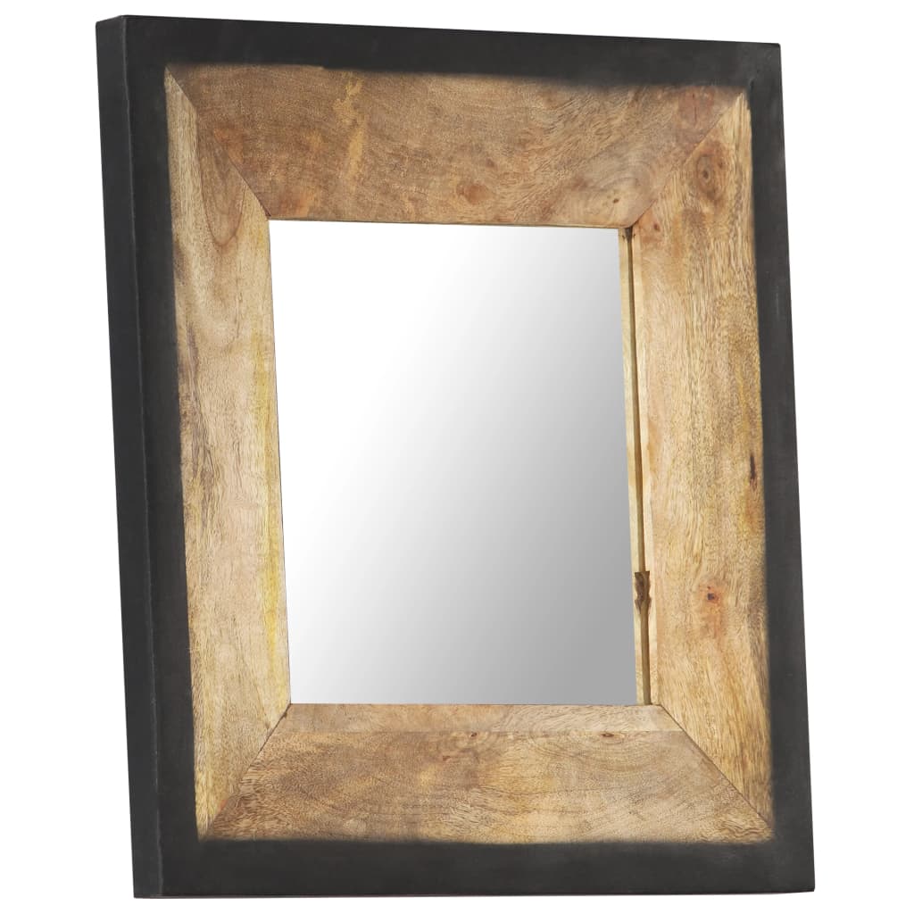 Vidaxl Mirror 50x50 cm Festes Mangoholz