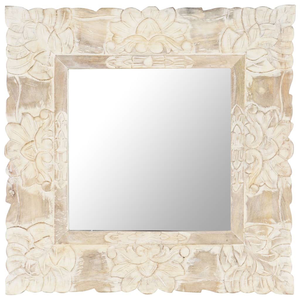 Vidaxl mirror 50x50 cm Solid mango wood white