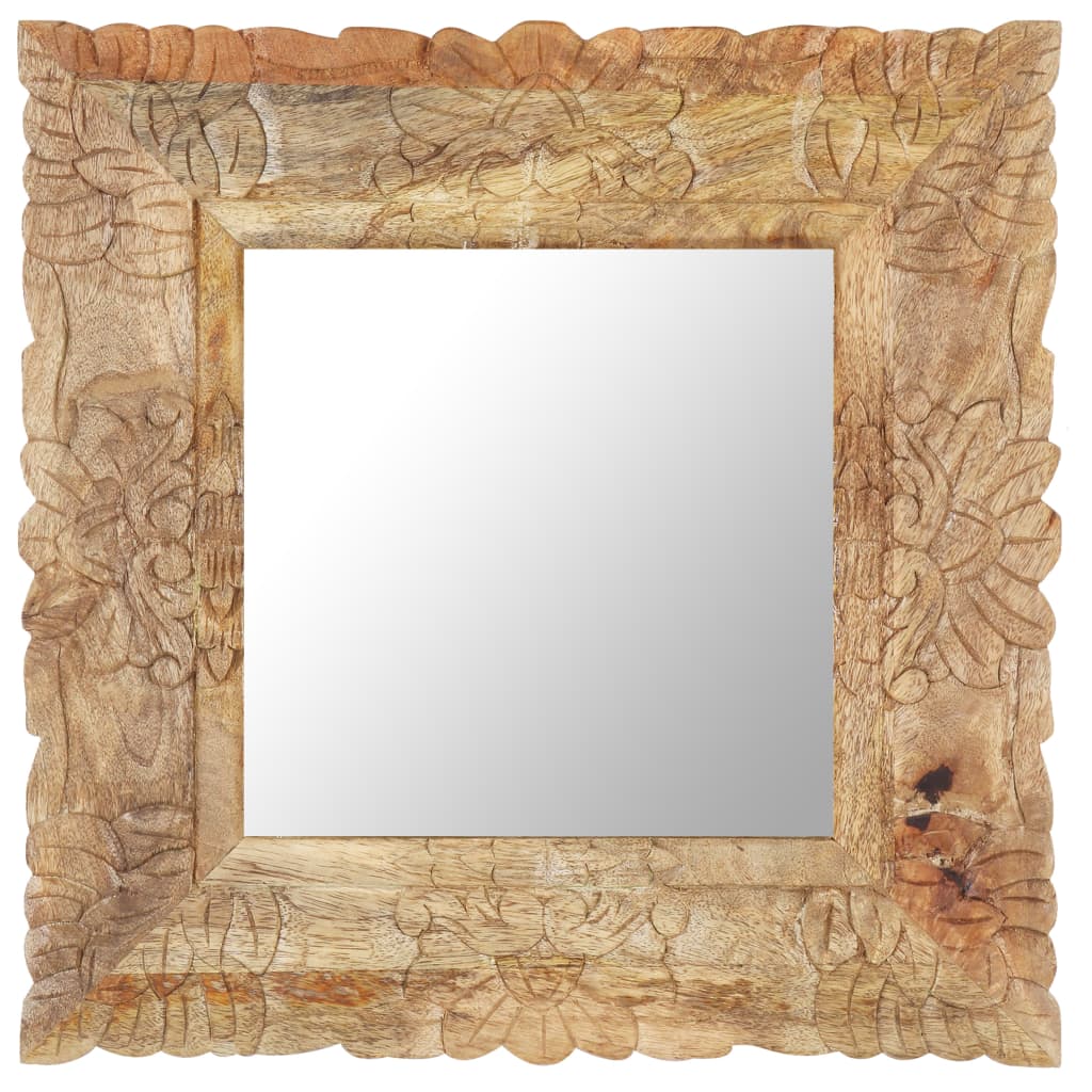 Vidaxl Mirror 50x50 cm en bois de mangue solide