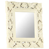 Vidaxl Mirror Hand -Cut 50x50 cm Solid mango White White