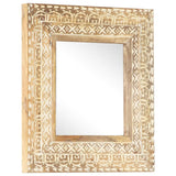 Vidaxl Mirror Hand -cort 50x50x2.6 cm de madera de mango sólida