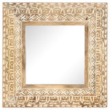 Vidaxl spiegel handgesneden 50x50x2,6 cm massief mangohout
