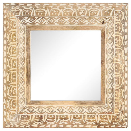 Vidaxl spiegel handgesneden 50x50x2,6 cm massief mangohout