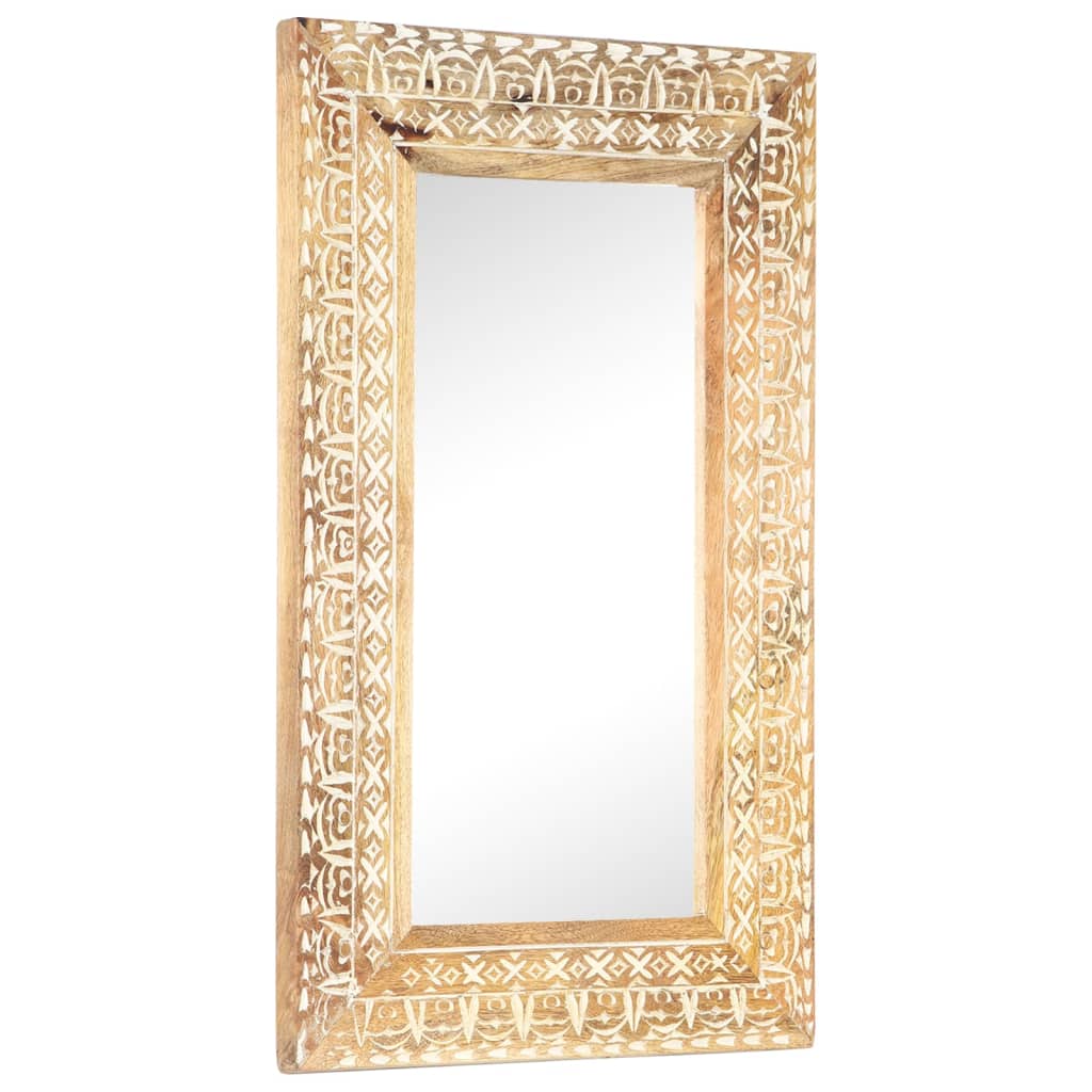 Vidaxl Mirror Hand -cort 80x50x2.6 cm de madera de mango sólida