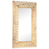 Vidaxl Mirror Hand -Cut 80x50x2.6 cm Bois de mangue solide