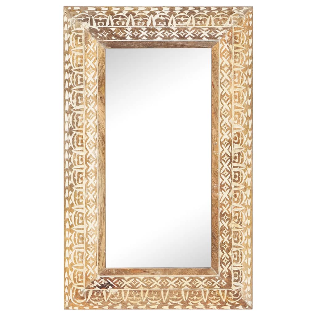 Vidaxl Mirror Hand -cort 80x50x2.6 cm de madera de mango sólida