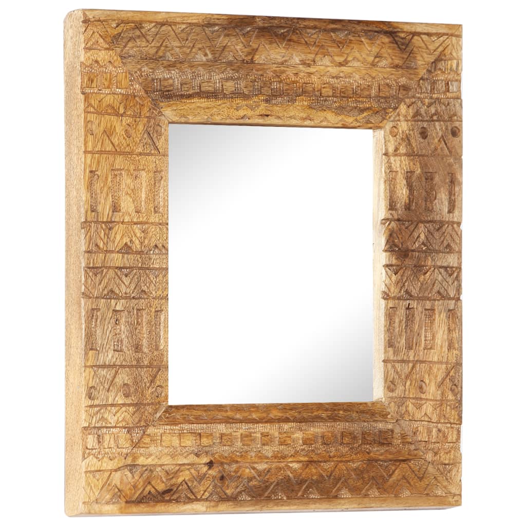 Vidaxl Mirror Hand -cut 50x50x2.5 cm Legno di mango solido