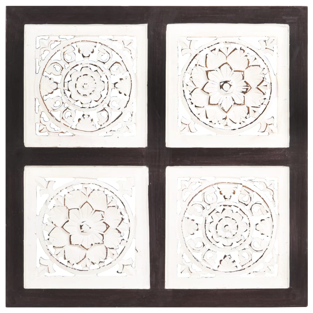 Vidaxl Wall panel Hand -cut 40x40x1.5 cm MDF Brown and White