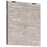 Vidaxl wandpaneel handgesneden 40x40x1,5 cm mdf bruin en wit