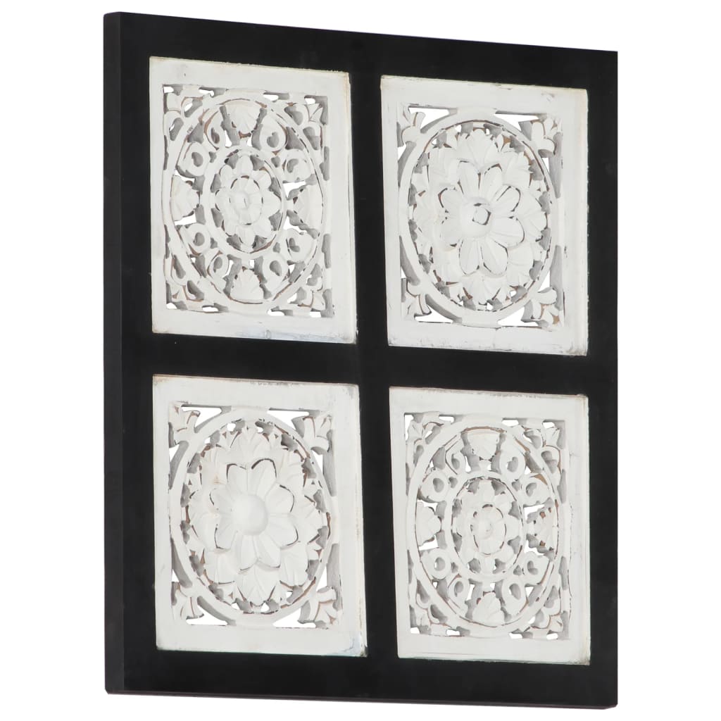 Vidaxl Wall panel Hand -cut 40x40x1.5 cm MDF black and white