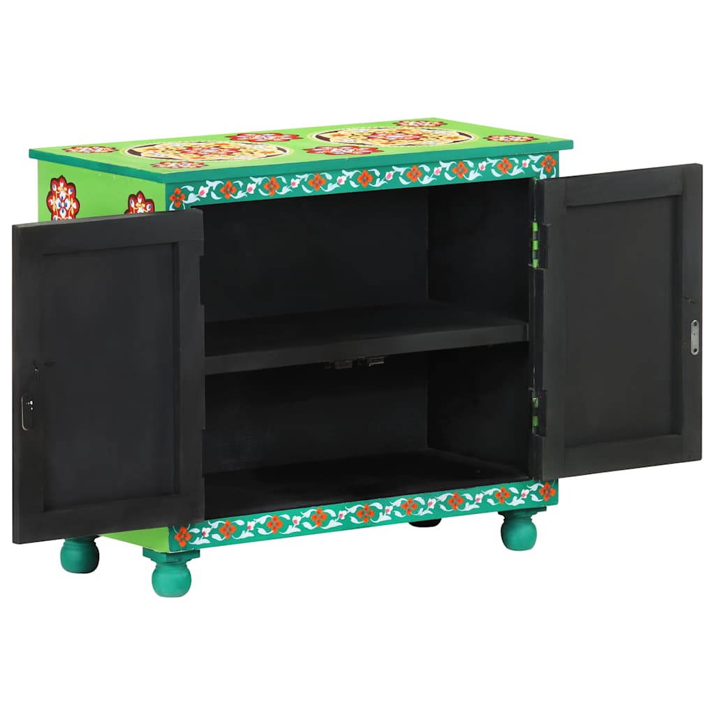 Vidaxl dressoir handgeschilderd 70x35x60 cm mangohout meerkleurig