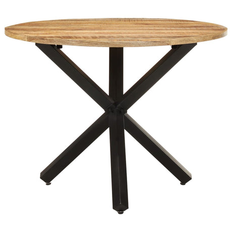 Vidaxl eettafel rond 100x100x75 cm ruw mangohout