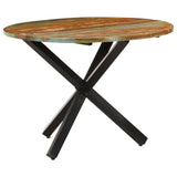 Vidaxl eettafel rond 100x100x75 cm massief gerecycled hout