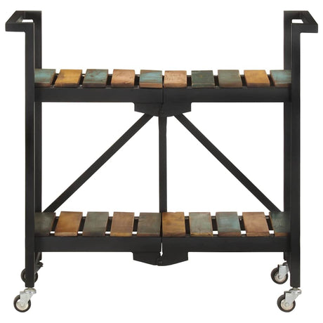 Vidaxl keukentrolley 87x36x81 cm massief gerecycled hout