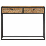 Vidaxl wandtafel 100x35x75 cm massief mangohout