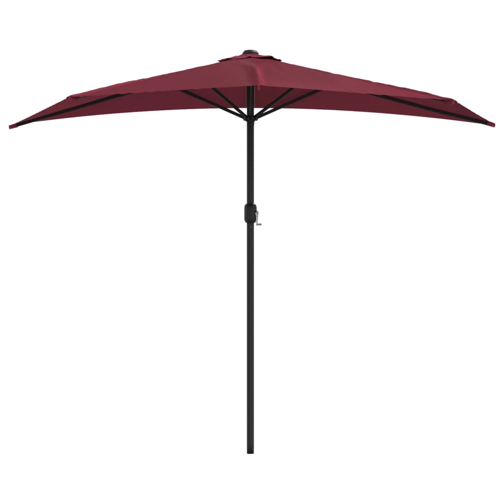 Vidaxl Balcony Parasol Medile Alluminio 270x144x222 cm Bordeaux rosso