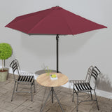 Vidaxl Balcony Parasol Malon d'aluminium Pôle 300x155x223 cm Bourgogne rouge