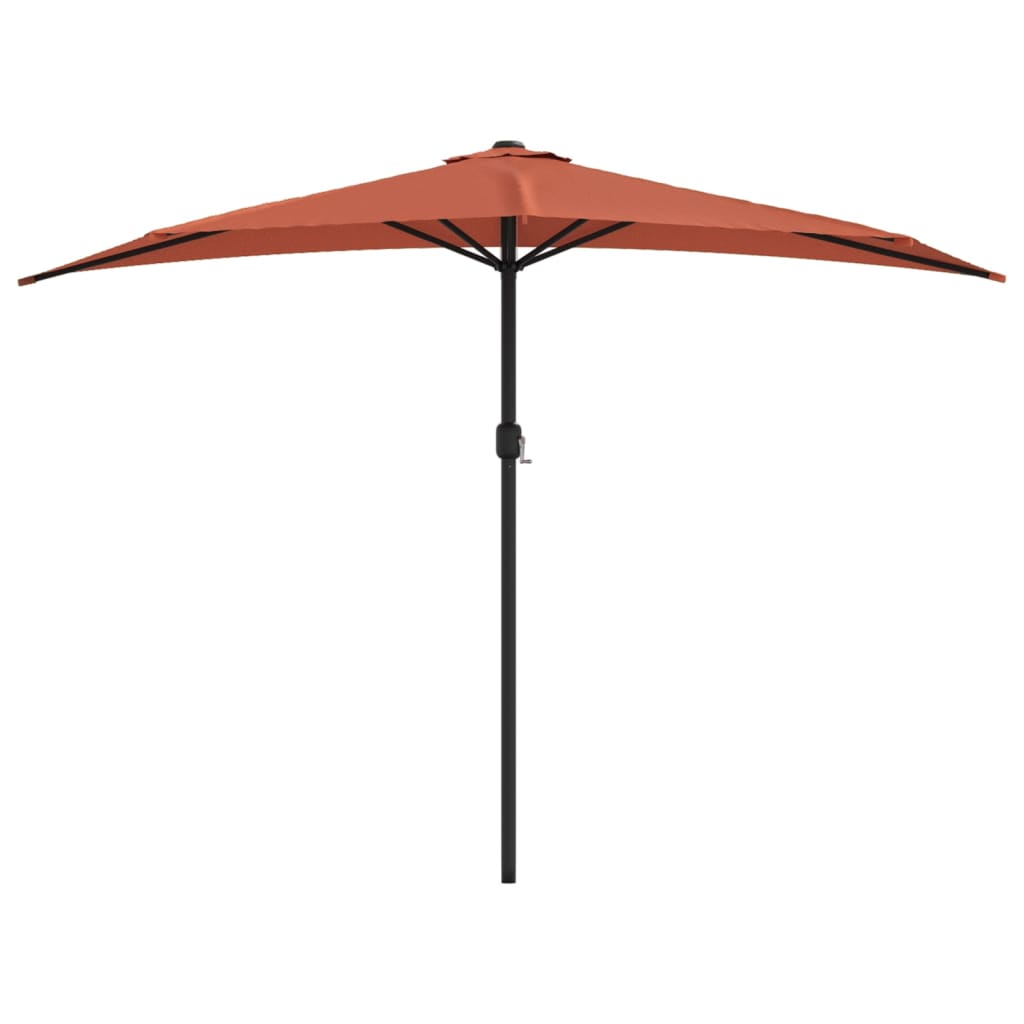 Vidaxl Balcony parasol Half with aluminum pole 300x155x223 cm terracotta