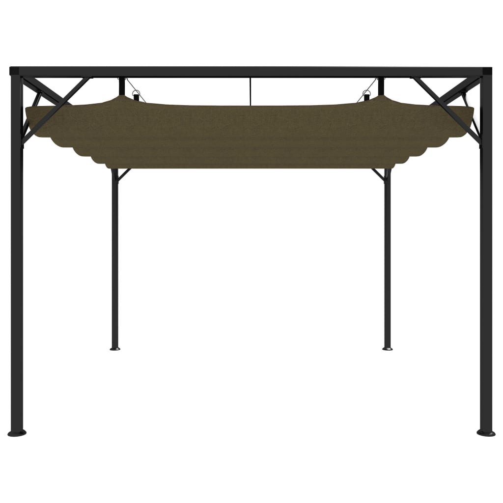 Vidaxl Garden Practor with extendable roof 180 g m² 3x3 m Taupe