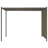 Vidaxl pergola med utvidbart tak 180 g m² 3x3 m taupe