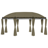 Arbor vidaxl avec rideaux 180 g m² 520x349x255 cm taupe