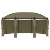 Arbor vidaxl avec rideaux 180 g m² 520x349x255 cm taupe